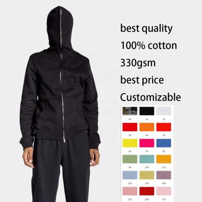 China Breathable Custom Premium Multicolor Embroidered Rhinestones Screen Print Blow Print Zipper Hoodie Jacket Unisex Full Face Zip Up Hoodies for sale