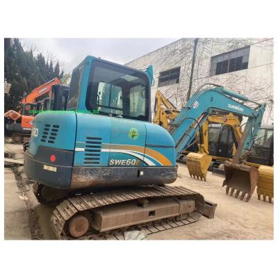 China Sunward SWE60 Minibagger mit Original-Hydraulikventil und 0,23 m3 Eimerkapazität zu verkaufen