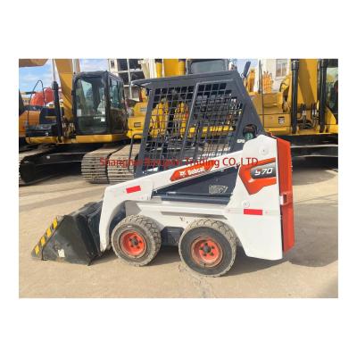 China Gebruikte Bobcat Skid Steer Loader S70 uit Japan met sterk vermogen en hydraulische stabiliteit Te koop