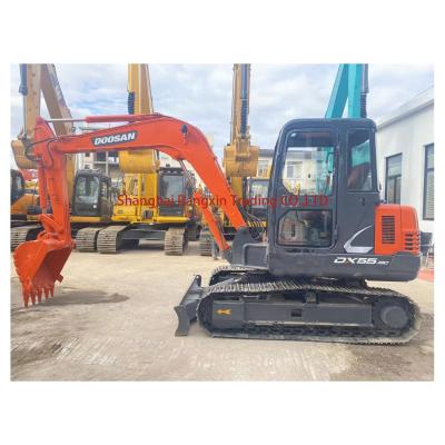 China Tweedehands Doosan DH55 graafmachine met sterke kracht en hoge hydraulische efficiëntie Te koop