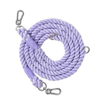 China Personalized Multi-Color Handwoven Pet Leash Custom Multicolor Dog Leash for sale