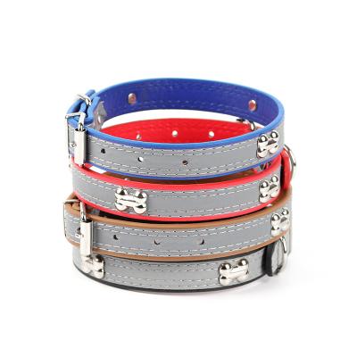 China Wholesale Metal Buckle Reflective PVC Dog Collar Small Medium Large Dogs for sale