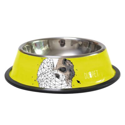 China Sustainable Wholesale Fashionable Consumption Design Feeder Stainless Steel Pet Bowl for sale