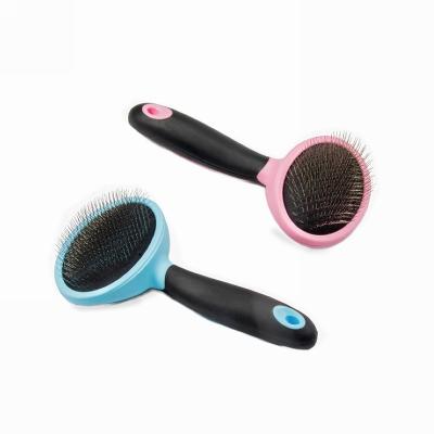 China Viable Blue Sky Stainless Steel Needle Hair Remove Comb Pet Grooming Cat Cleaning Brush for sale