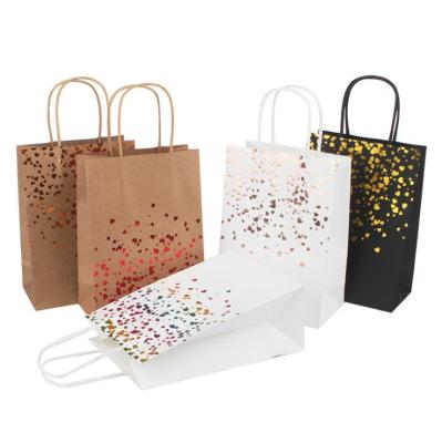 China New Design Recyclable Brown Paper Bag Small Paper Shopping Bag Gift Tote Bag With Handle for sale