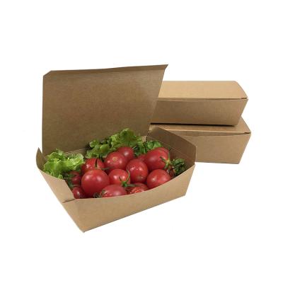 China China Custom Kraft Paper Lunch Box Biodegradable Package Box Food Box Paper Packaging for sale