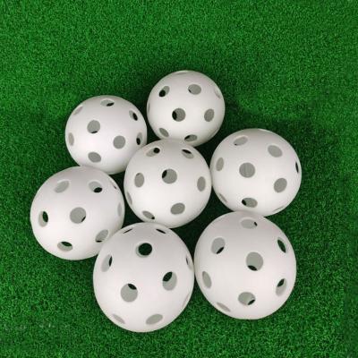 China Other 26 Holes Soft Core 72mm Plastic Sufficient Elasticity Outdoor Or Indoor Baseball Pickleball Balls for sale