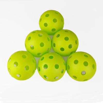 China Light Green EVA Soft Standard Size Outdoor (Super Soft) 72mm 26 Holes Or Indoor Low Training Ball Pickle Balls for sale