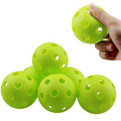 China EVA (Super Soft) 72 mm Eva Super Soft Lightweight Outdoor and Indoor 26 Holes Baseball Training Ball Pickle Balls for sale