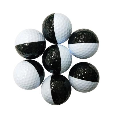 China Black And White Synthetic Rubber+Surlyn Two Layer Surlyn Cover Tournament Golf Balls for sale