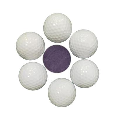 China Synthetic Rubber + Polyurethane Customized Polyurethane Logo PU Wholesale Two Layer Soft Cover Tournament Golf Balls for sale