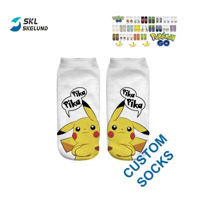 China QUICK DRY White Custom 3d Cartoon Cotton Women Digital Socks For Women Logo Dye Printing 3D Printing Socks Sublimation Socks for sale