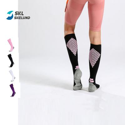 China Wholesale High Quality Athletic Low Moq Copper Calf Football Compression Socks For Men&Women Knee High Stockings Athletic Socks for sale