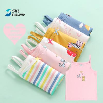 China Custom Girls' Cute Pattern Underwear Camisole Breathable Kids Girls Underwear Kids Bra And Inner Camisole School Girls Underwear For Kids for sale