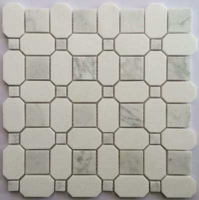 Κίνα Modern Carrara White Marble Mosaic Marble Tile For Wall And Floor προς πώληση