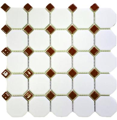 China Parquet Design House Octagon Porcelain Mosaic Wall And Mosaic Tile Te koop