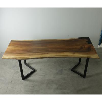 China Walnut Adjustable High End Modern Living Wood Color Coffee Table Solid Wood Dining Tables (Size) à venda