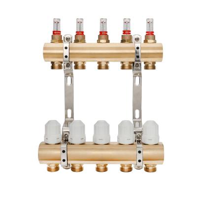 China Floor Heating System Brass Manifolds The Perfect Choice for Radiant Heat Distribution for sale