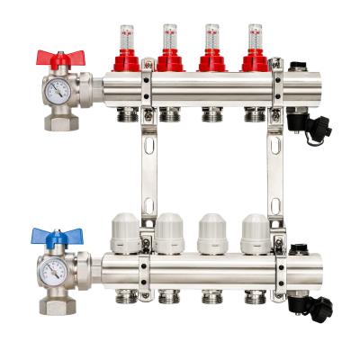 China DR-1422 Ball Valve Manifold Brass Heating Manifold for Underfloor Heating for sale