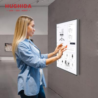 China HUSHIDA Mall Store 21.5 43 Inch Touch Screen Kiosk Table Wall Mounted Digital LCD Advertising Players 32 43 50 55 65 Inch for sale