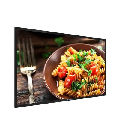 China Hushida LCD Display 65 Inch 4K Touch Screen Indoor Wall Mounted Advertising Display for sale