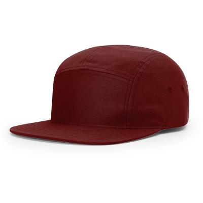 China Wholesale custom plain blank 5 panel cap Adjustable custom unisex unstructured cotton 5 panel camper hats for sale