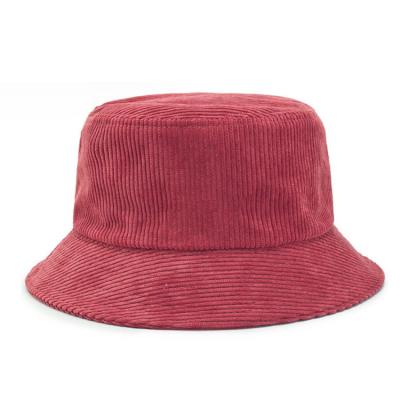 China adults design corduroy bucket hat custom logo bucket cap hat bucket hat for sale