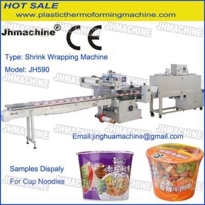 China Cup Noodles and Cup Coffee Auotmatic shrink wrapping With Strink Tunnel CE Standard for sale