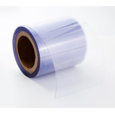 China PVC Protective Film Moisture Proof Hard Surface PVC Clear Transparent Film Roll Blister PVC Wrapping Film for sale