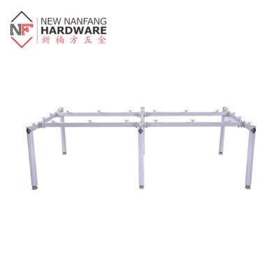 China Modern Office Table Furniture Hardware Guangdong Metal Fit Table Leg O Shaped Bench Leg 4 Seater Workstation Office Furniture Frame for sale