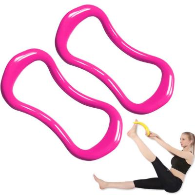 China CL-AB01 ComLom Eco-Friendly Adjustable Plastic Massage Yoga Pilates Exercise Ring Fitness Circle For Home Gym To Stretch Leg And Back for sale