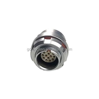 China Microwave Terminal Block 14 Pin Series Waterproof Connector IP68 Waterproof Female Circular Push Pull Connectors for sale