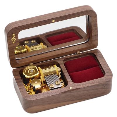 China Creative Engraving Ring Music Box DIY Gift Wedding Band Custom Wholesale Custom Made Engagement Rectangular Music Box Music Box for sale