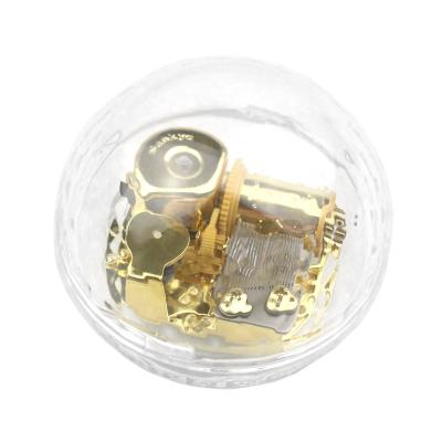 China Low price healthy transparent spherical acrylic creative gift factory sale music box cube water play direct sales for sale