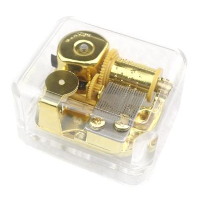 China Factory direct sales acrylic creative souvenir play transparent wholesale square music box sale gift item low price creative souvenir for sale