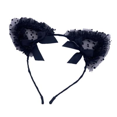 China New Fashion Wholesale Fashion Polka Dot Cat Ear Hair Band Cute Party Hair Band High Quality Cute Party Hair Band for sale