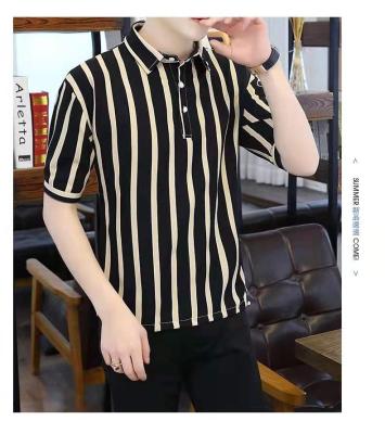 China 2021 Lapel Anti-Shrink Men's Shirts, Han Edition Men's Summer Short Sleeve Coat for sale