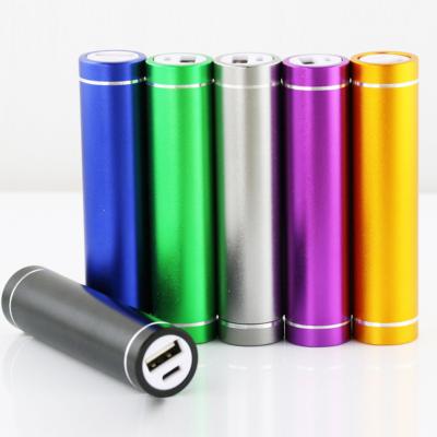 Chine 5V/2600mAh Cell Phone Power Bank Mobile Battery Bank Metal Round Emergency Mobile Power Bank External Mobile Phone Customized Logo USB Tube à vendre