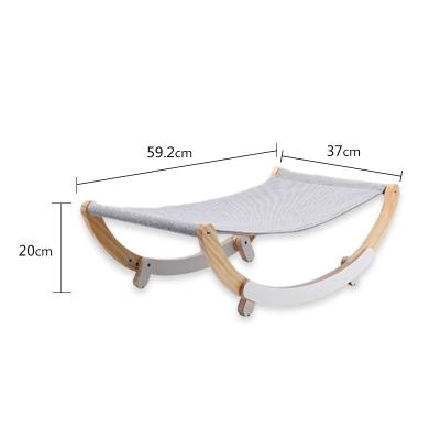 China Breathable Multifunctional Hammock Bed For Cats Washable Wooden Pet Beds Raised Dog Bed Cats Cradle for sale