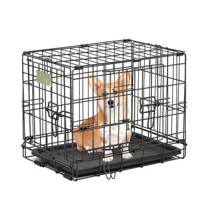 China Breathable Multifunctional with Skylight Dog Cage Folding and Portable Stainless Steel Wire Reinforcing Pet Cage for sale