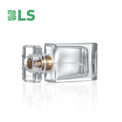 China Personal Care 30ml Perfume Bottle Pump Lady Men Use Cap Acrylic Transparent Glass Perfume Spray Bottle for sale