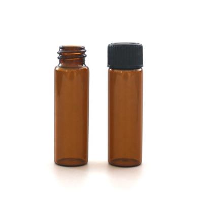 China Personal Care 15ml Amber Glass Mini Vial Perfume Glass Tube Bottle for sale