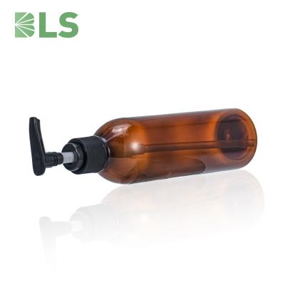 China BEAUTY PACKAGING 250ml Amber Plastic Pet Bottle Pet Making Bottle Pump Lotion Bottle for sale