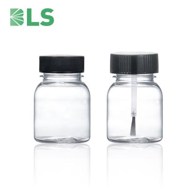 China 1oz 30ml New Design PET Clear Round Bottle Cosmetic With Screw Cap for sale