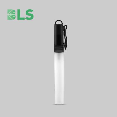 China BEAUTY PACKAGING 10ml PP Liquid Sample Bottle With Clip Cap Perfume Sanitizer Sprayer Pen for sale