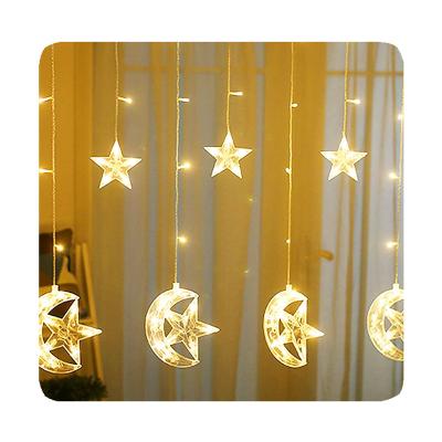 China 2023 Outdoor Decoration Tree LED Night Light Twinkle Waterproof Kid's Bedroom Christmas Light NEW Star String Curtain Indoor Decorations Moon String 20 for sale