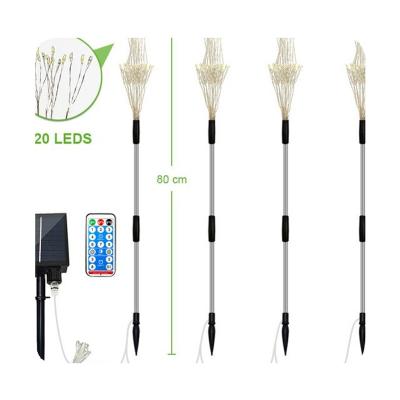 China Outoors Patio Pathway Landscape Garden Solar Changing Fireworks Lawn Lights NEW Color 4pcs/set Lawn Lights Lamp for Garden Lawn Landscape Lamp Holiday Light 2024 for sale