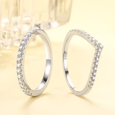 China Fashion Romantic Finger Ring Wedding Moissanite Eternity Rings for sale