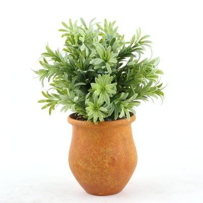 China Potted Bonsai Mini Potted Artificial Greeny Natural Faux Plants Decoration Home Office Touch Plants for sale