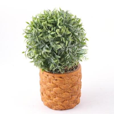 China Artificial Ball Boxwood Plant Touch Plants Natural Artificial Bonsai Small Topiary Tree For Indoor Home Decor In Pots for sale